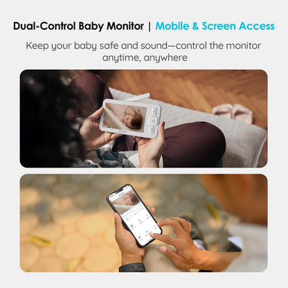 ieGeek Baby Monitor with Camera and Audio,5" Screen,HD Night Vision,2-Way Talk,Cry&Motion
