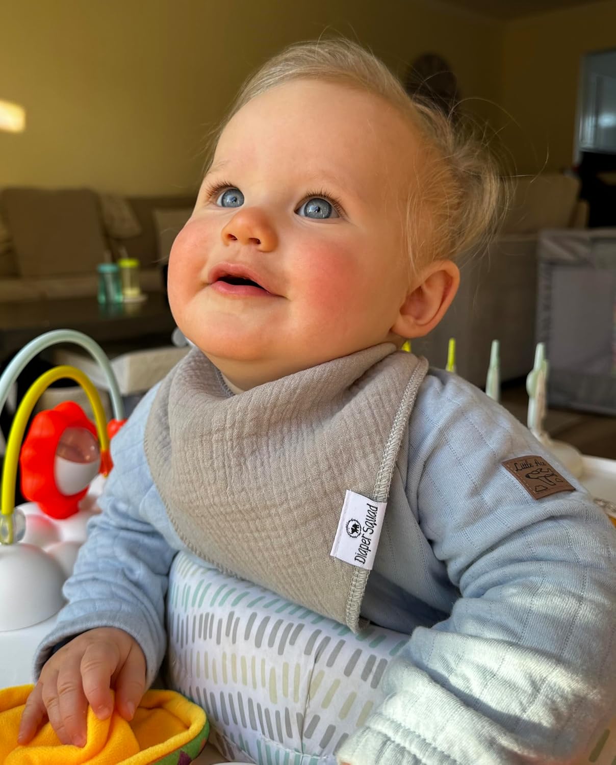 DiaperSquad's Baby Bibs for Drooling and Teething, Bibs for Boys, Baby Girl - Solid Cotton Baby