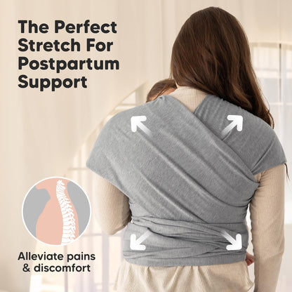 KeaBabies Baby Wrap Carrier, All in 1 Original Baby Carrier (Classic Gray)