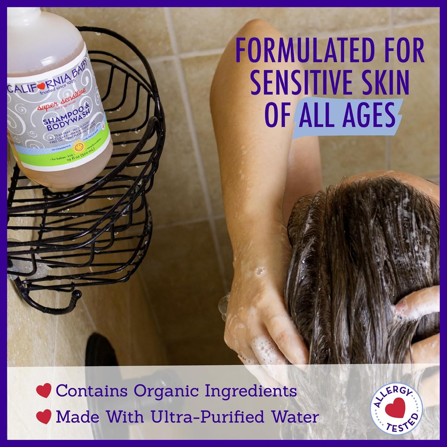 California Baby Super Sensitive Baby Shampoo and Body Wash | 100% Plant-Based | Gentle Fragrance