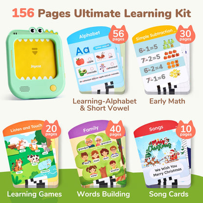 JoyCat Kids Learning Tablet, Learn to Read 156 Pages Talking Flash Cards