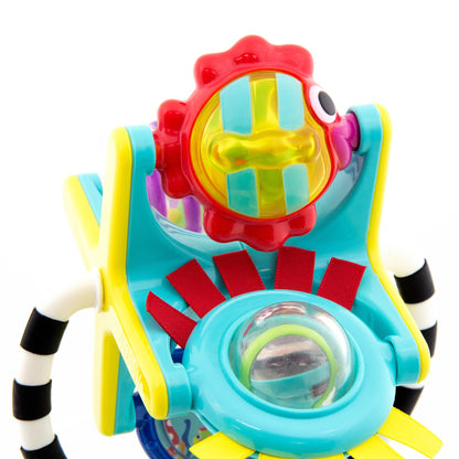 Sassy Fishy Fascination Station 2-in-1 Suction Cup High Chair Toy, Developmental Tray Toy for Early