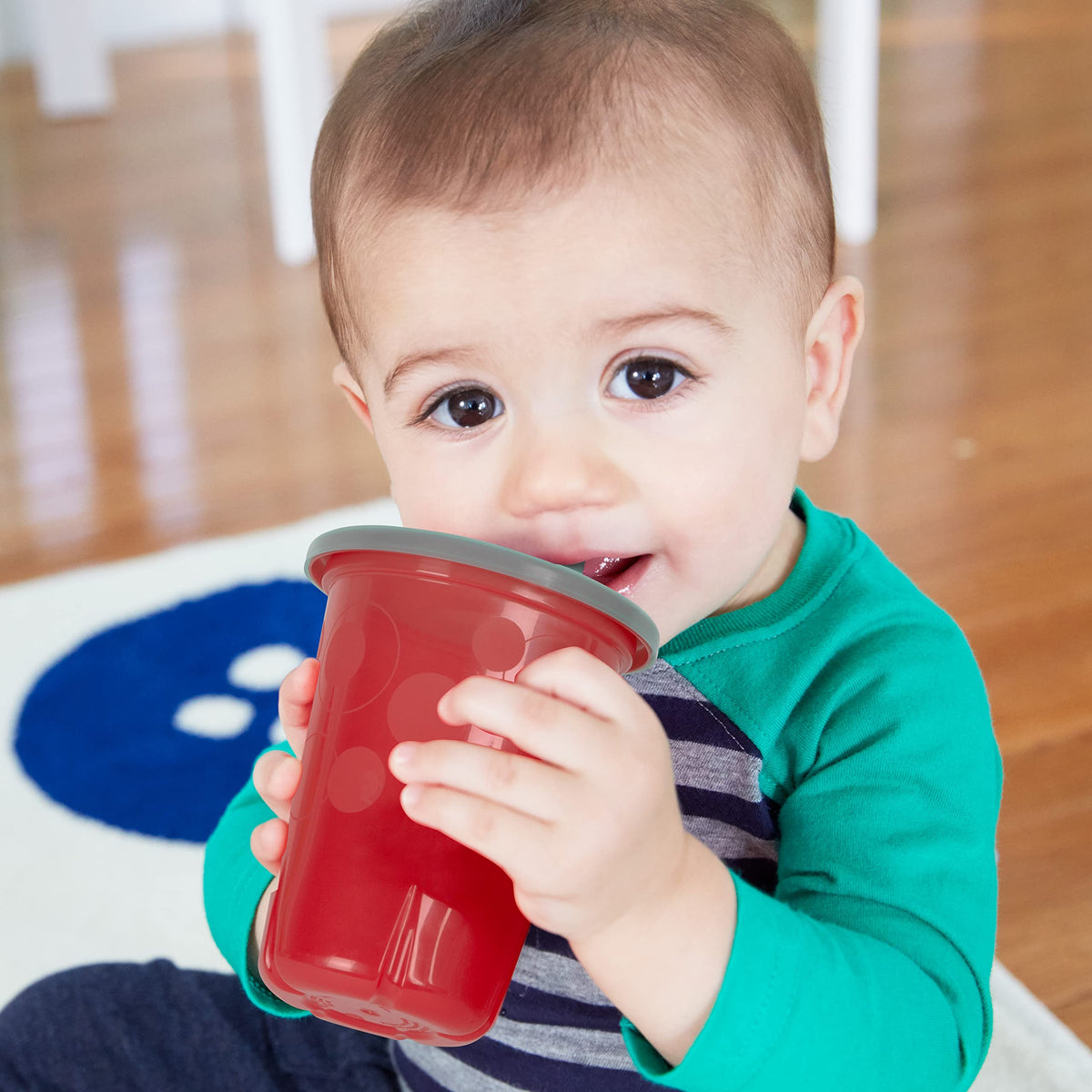 The First Years Take & Toss Spill Proof Sippy Cups - Rainbow Party Pack - Reusable Toddler Cups