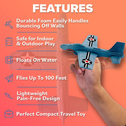 Foam Airplanes For Kids: Airplane Toy Glider Plane Foam Glider Pool Toys Kids Best Birthday Gifts