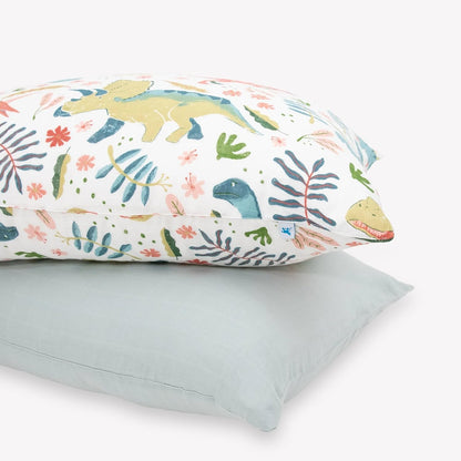 Little Unicorn Standard Pillowcase 2 Pack | Super Soft & Breathable Muslin Fabric | Snug Envelope