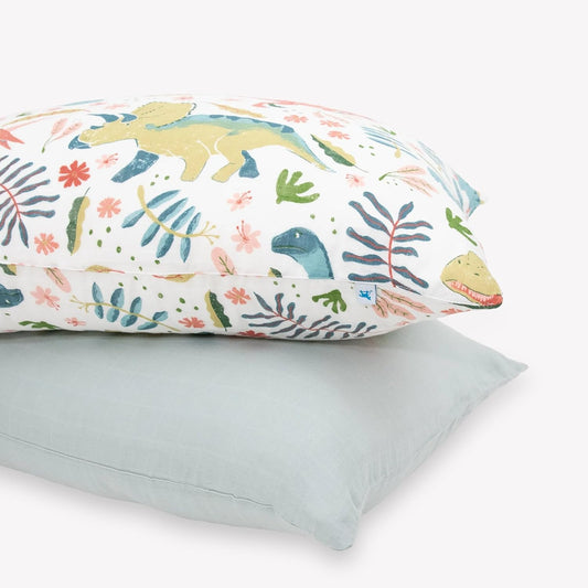 Little Unicorn Standard Pillowcase 2 Pack | Super Soft & Breathable Muslin Fabric | Snug Envelope