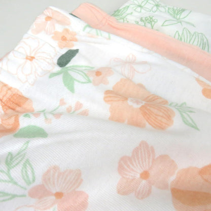 HonestBaby 3-pack Footed Pants Roomy Fit Pull on Bottoms 100% Organic Cotton for Infant Baby Boys