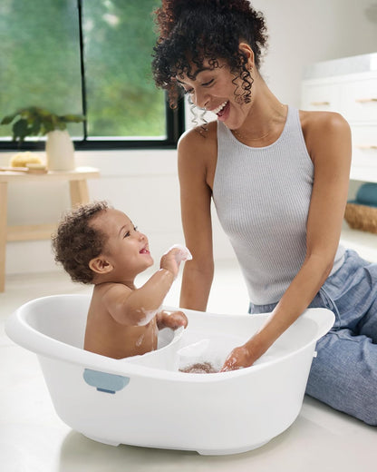 Skip Hop Baby Bath Tub 4-in-1 Grow with Baby Infant to Toddler Bathtub with Supportive Sling and