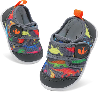FEETCITY Baby First Walking Shoes Boys Girls Infant Sneakers Crib Shoes Breathable Lightweight Slip