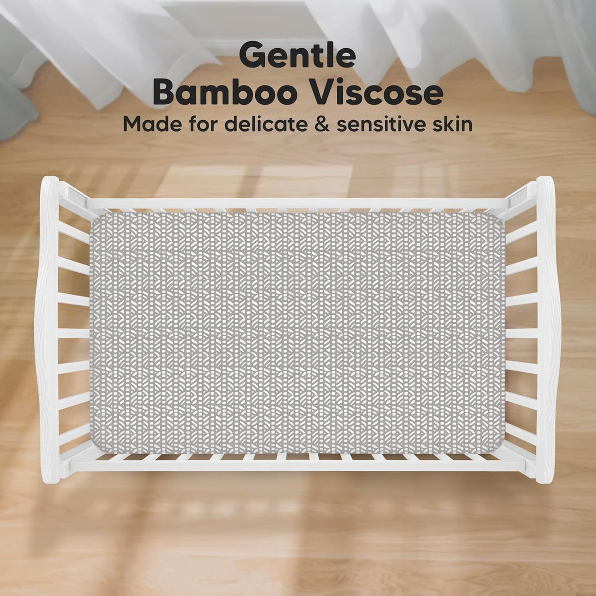 KeaBabies 2-Pack Baby Crib Sheets for Boys, Girls - 52x28 Viscose Derived from Bamboo Toddler Bed