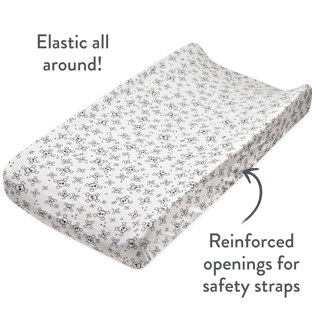 HonestBaby unisex baby Organic Cotton Changing Pad Covers (Set of Two) Winter Accessory Set, Tossed