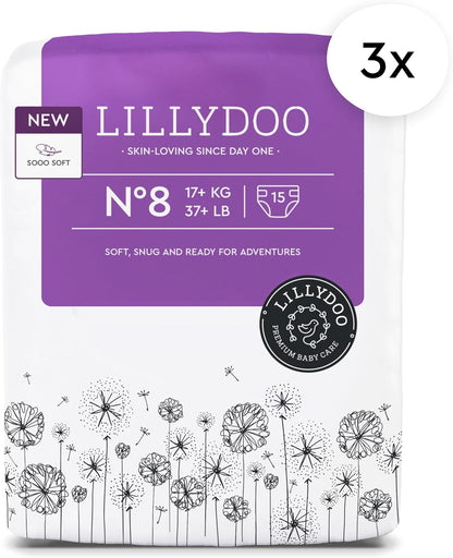 Baby Diapers - Size 8 (37+ lbs), Half-Monthly Supply (90 Count), Leak Protection, Skin-Friendly