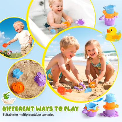 Toddler Bath Toys for Kids Ages 1-3 Waterfall Bathtub Toys for Toddlers 2-4