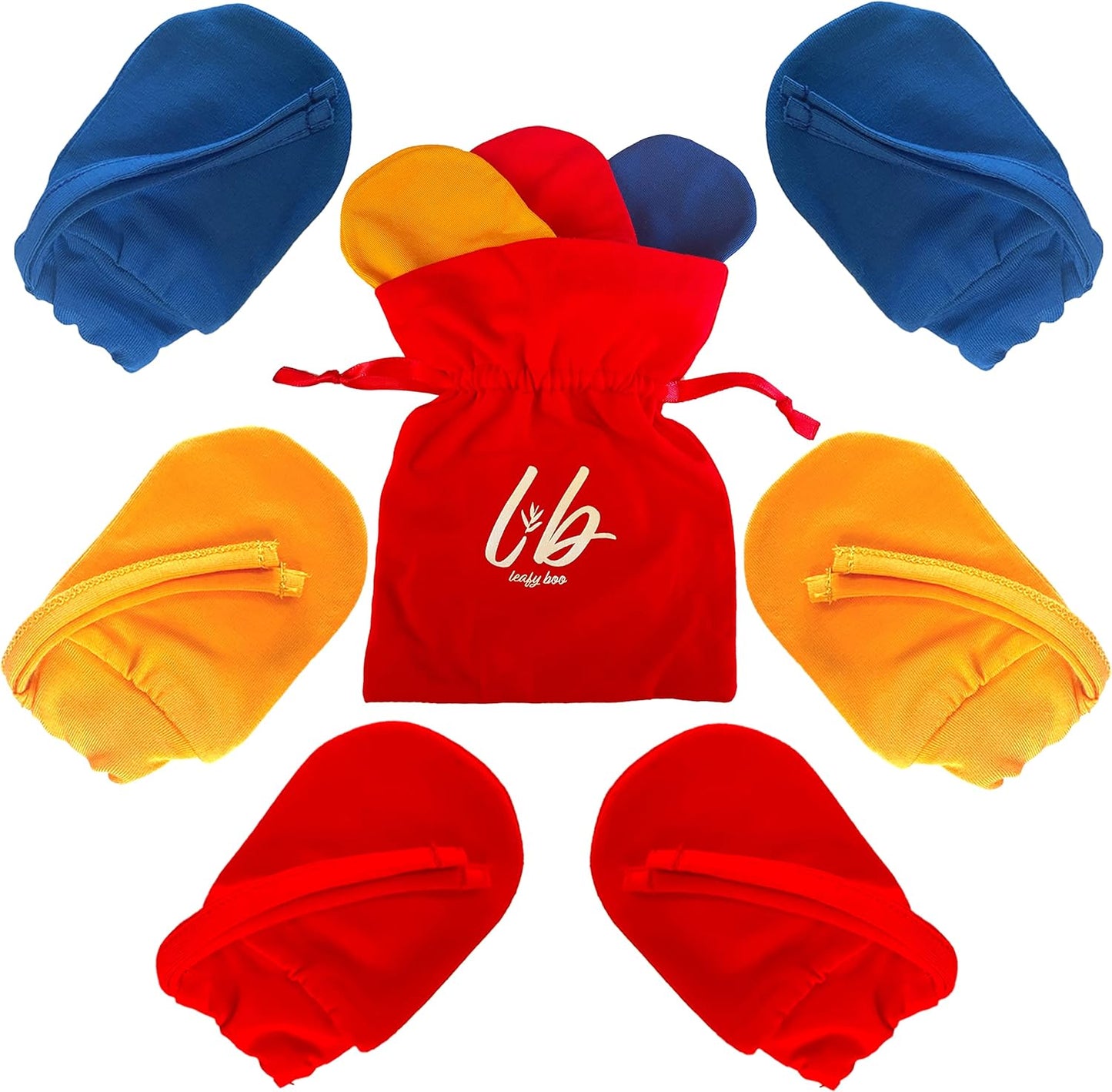 Bamboo Baby Mittens for Eczema, 6-12 Months, Baby Gloves for Dry Skin, Overnight Moisturizing