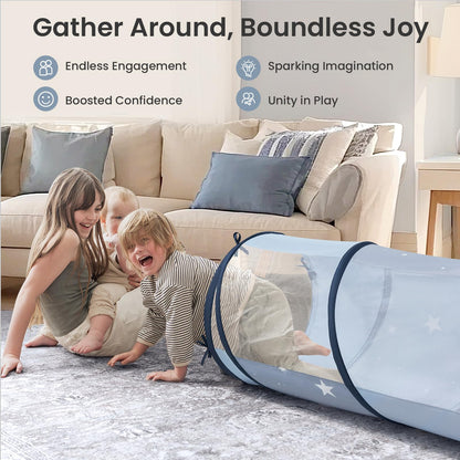 Tiny Land Kids Play Tunnel Tent with Storage Bag for Toddlers