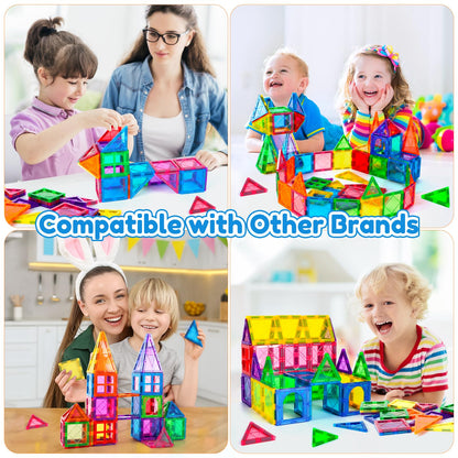 NVHH Magnetic Tiles for Kids Ages 3-5 4-8 Magnetic Blocks Creative Toys
