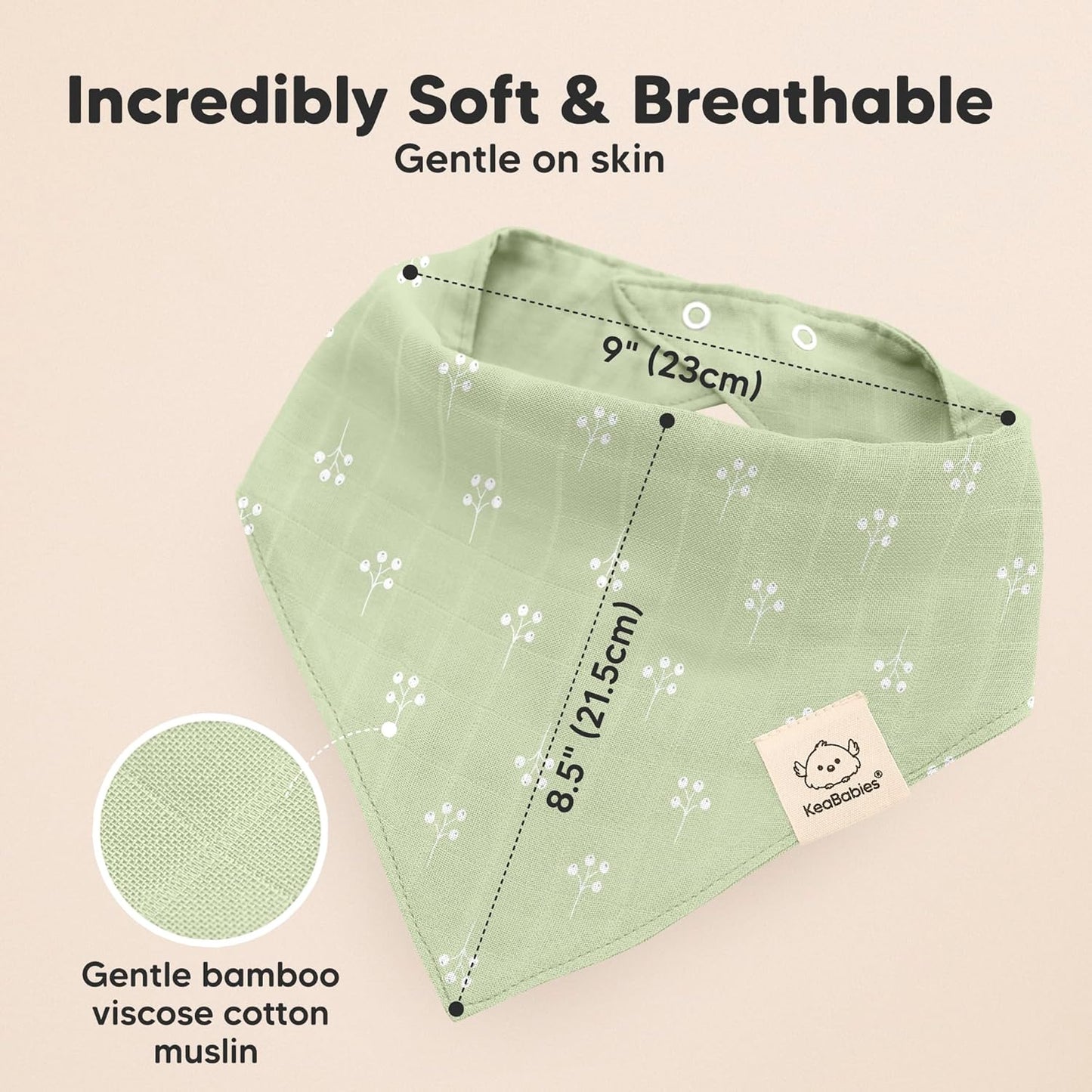 8-Pack Muslin Baby Bibs for Boys, Girls - Muslin Bandana Drool Bibs for Baby Girl & Boy, Drooling