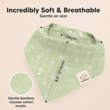 8-Pack Muslin Baby Bibs for Boys, Girls - Muslin Bandana Drool Bibs for Baby Girl & Boy, Drooling