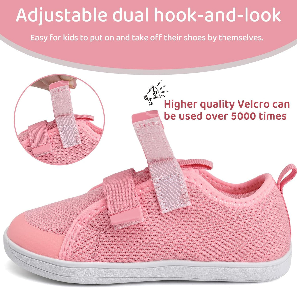 WateLves Toddler Little Kids Wide Barefoot Shoes The First Walking Shoes Girls Boys Breathable Zero