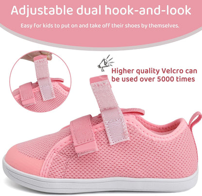 WateLves Toddler Little Kids Wide Barefoot Shoes The First Walking Shoes Girls Boys Breathable Zero