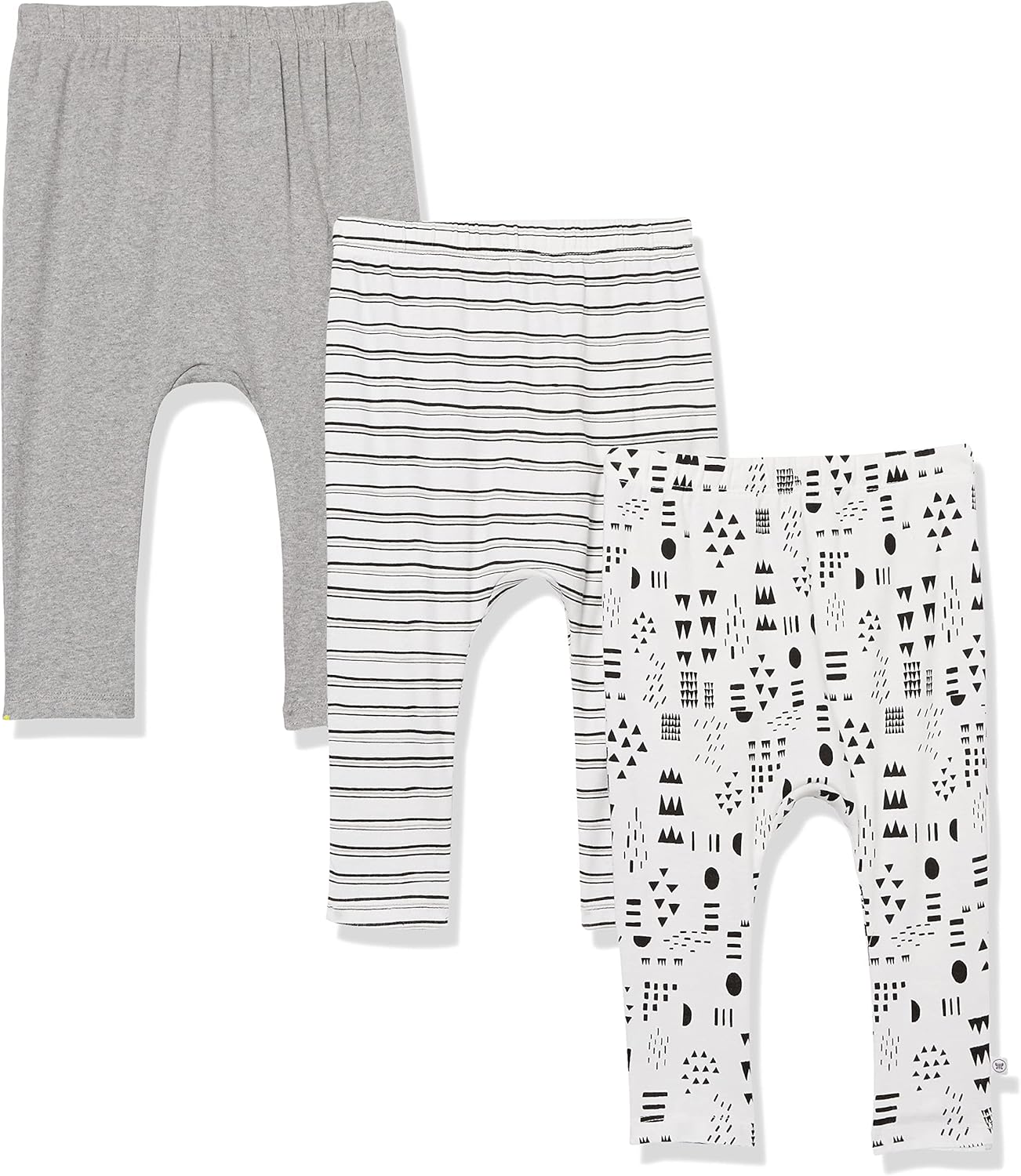 HonestBaby Multipack Harem Pants Roomy Fit Pull on Bottoms 100% Organic Cotton for Infant Baby