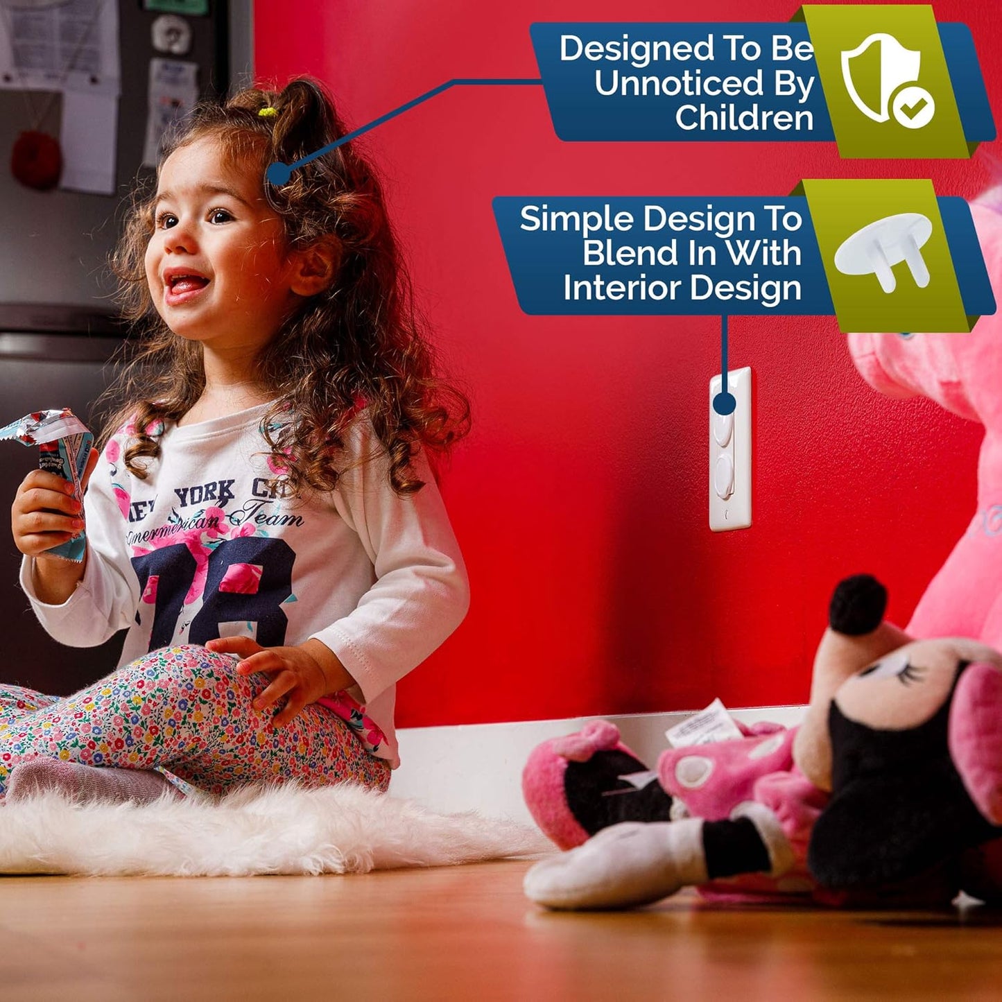 Outlet Covers Baby Proofing (32 Pack) By Wappa Baby | Safe & Secure Electric Plug Protectors |