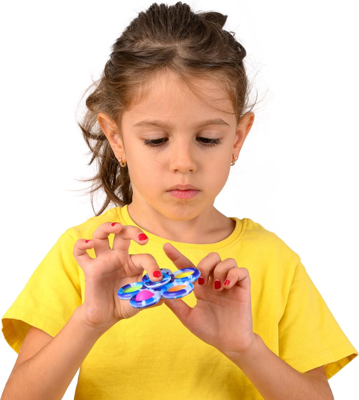 Nutty Toys Fidget Spinner Dimple Popper Sensory Toy - Top Stress & Anxiety Relief Gifts 2024 Unique