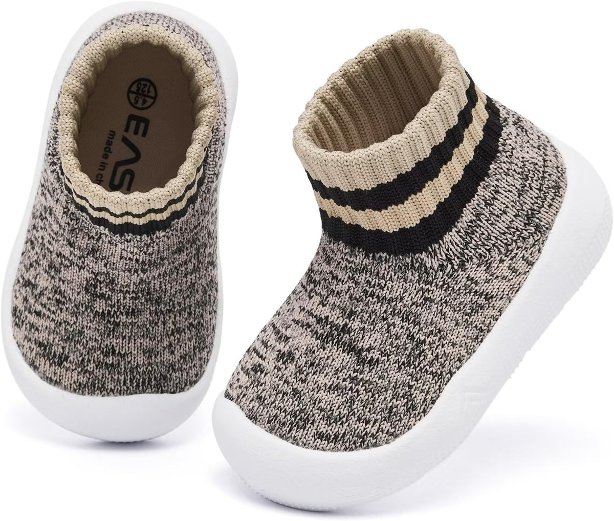 Eashi Baby Boy Girl Non-Skid Indoor Infant Walking Shoes Breathable Warm Elastic Sock Shoes with