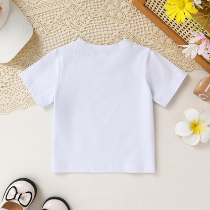 Happy Town Toddler Clothes Baby Boy Girl Smiley Face Shirt Short Sleeve T-Shirt Tee Summer Tops