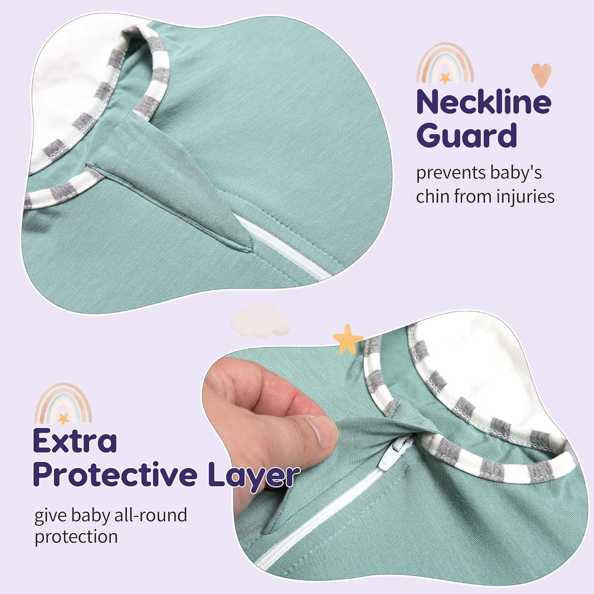 PuppyPaws Baby Sleep Sack, Transition Swaddle, Sleep Sack 9-15 Months, Wearable Blanket Baby with