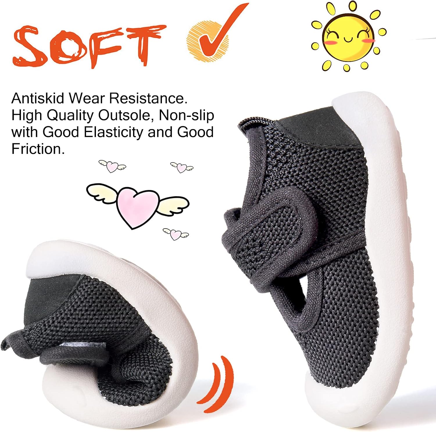 Baby First-Walking Shoes 1-4 Years Kid Shoes Trainers Toddler Infant Boys Girls Soft Sole Non Slip
