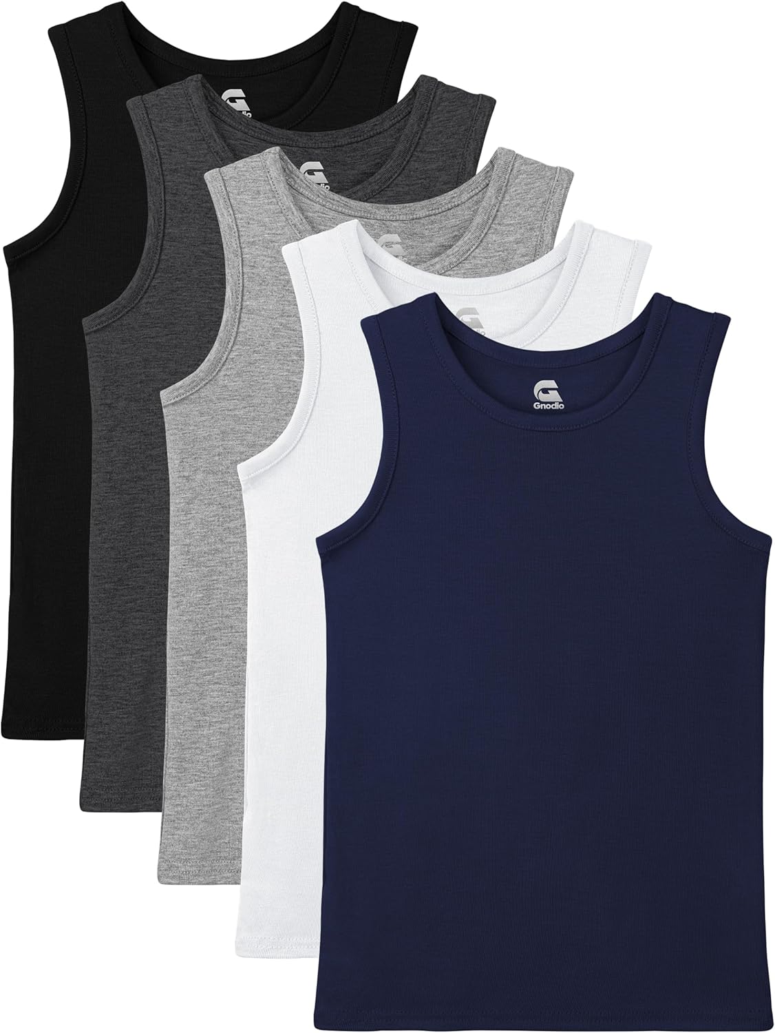 5 Pack Boys Tank Tops Boys Undershirts Kids Cotton Undershirts Tees Sleeveless Tank Tops Shirts for