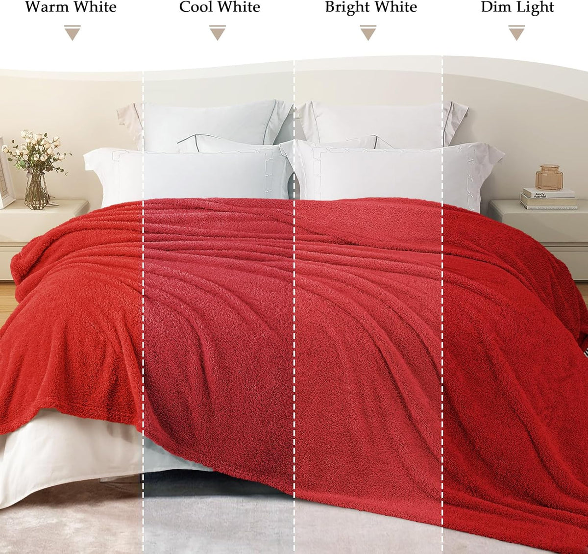 Exclusivo Mezcla Fleece Throw Blanket for Couch Sofa, Soft Warm and Fluffy Blankets for Women Men