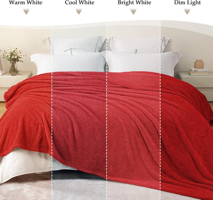 Exclusivo Mezcla Fleece Throw Blanket for Couch Sofa, Soft Warm and Fluffy Blankets for Women Men