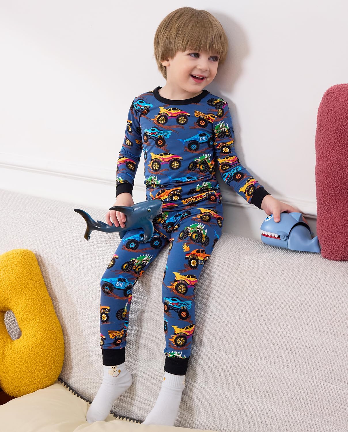 Bamboo Viscose Toddler Pajamas Boys Girls Baby 12M-8Y Pjs Sets Kids 2pcs Snug fit Long-Sleeve