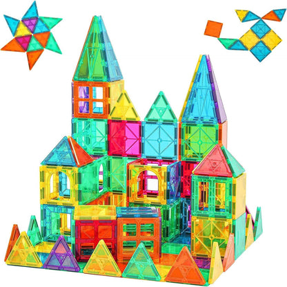 Bmag Magnetic Tiles Toys for Kids, Starter Set 3D Magnet Building Blocks Construction Playboards
