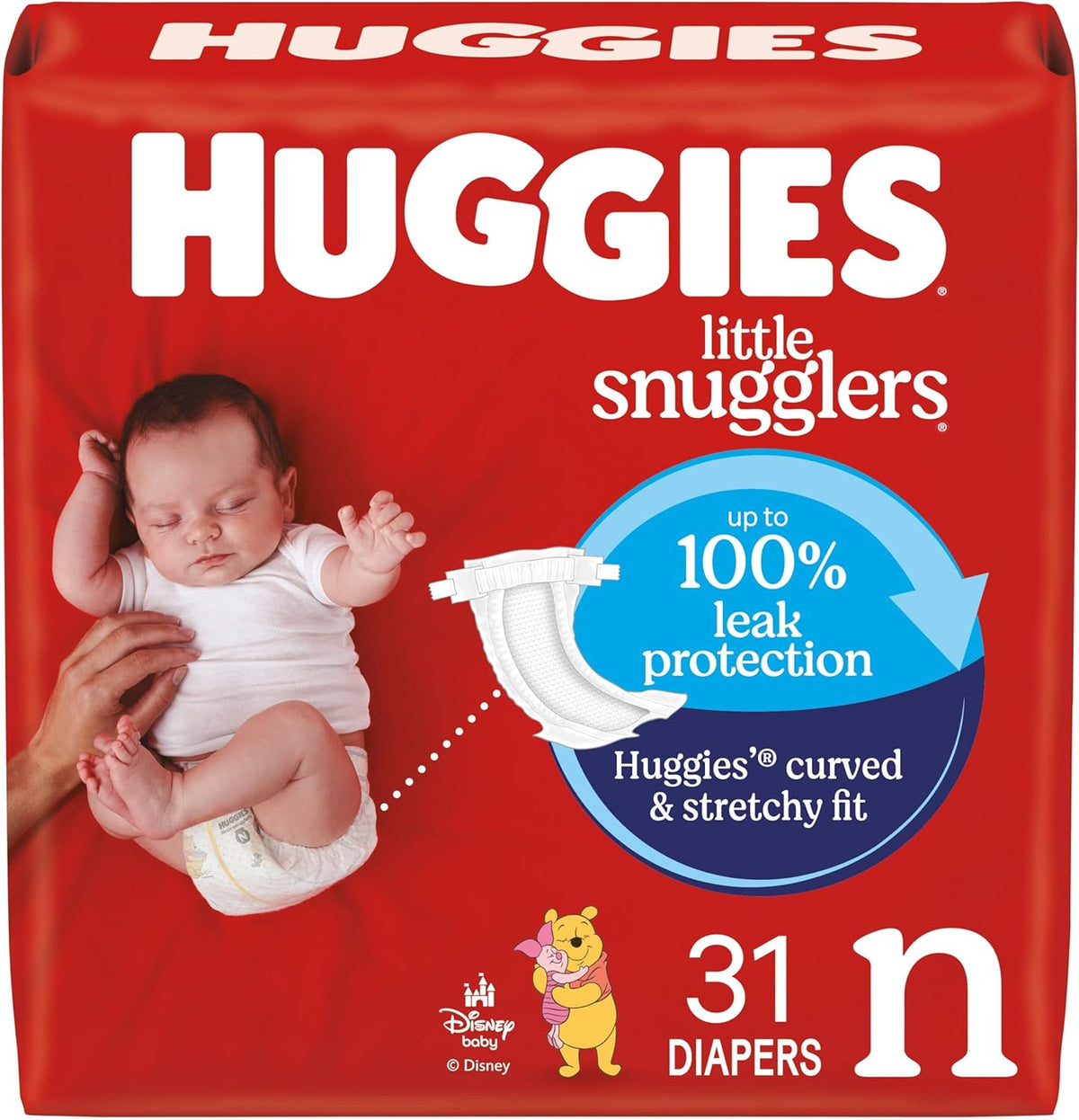 Huggies Size Newborn Diapers, Little Snugglers Baby Diapers, Size Newborn (up to 10 lbs), 31 Count