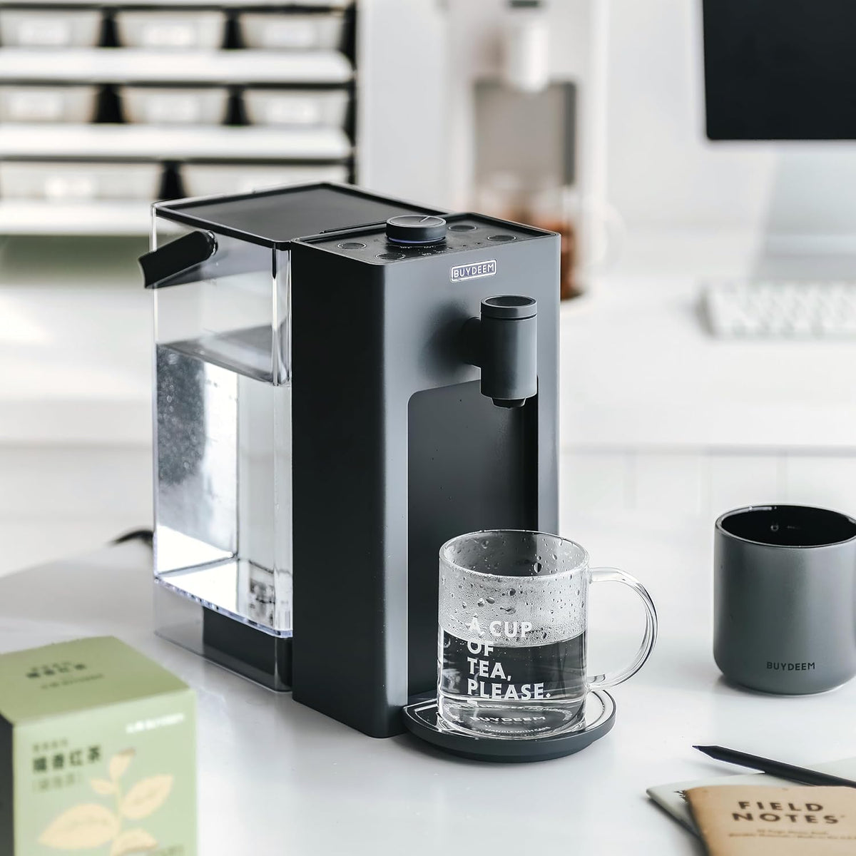 BUYDEEM S9023 Instant Hot Water Dispenser, Countertop Water Boiler & Warmer for Tea, Coffee and