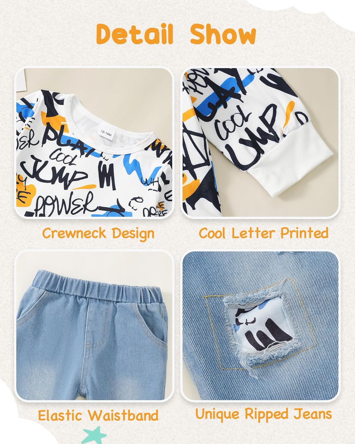 Toddler Baby Boy Outfits Fall Winter Clothes Color Block Long Sleeve Sweatshirt Tops + Jogger Pants