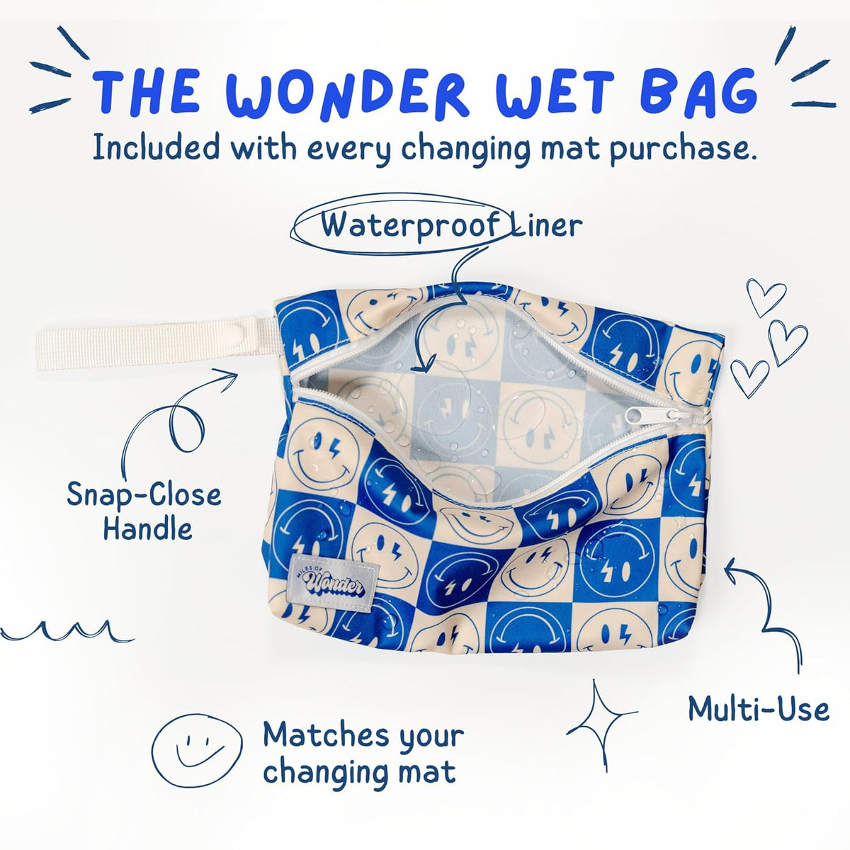 Leather Changing Mat with Reusable Waterproof Wet Bag, (16 x 30 Inches) Baby Changing Mat