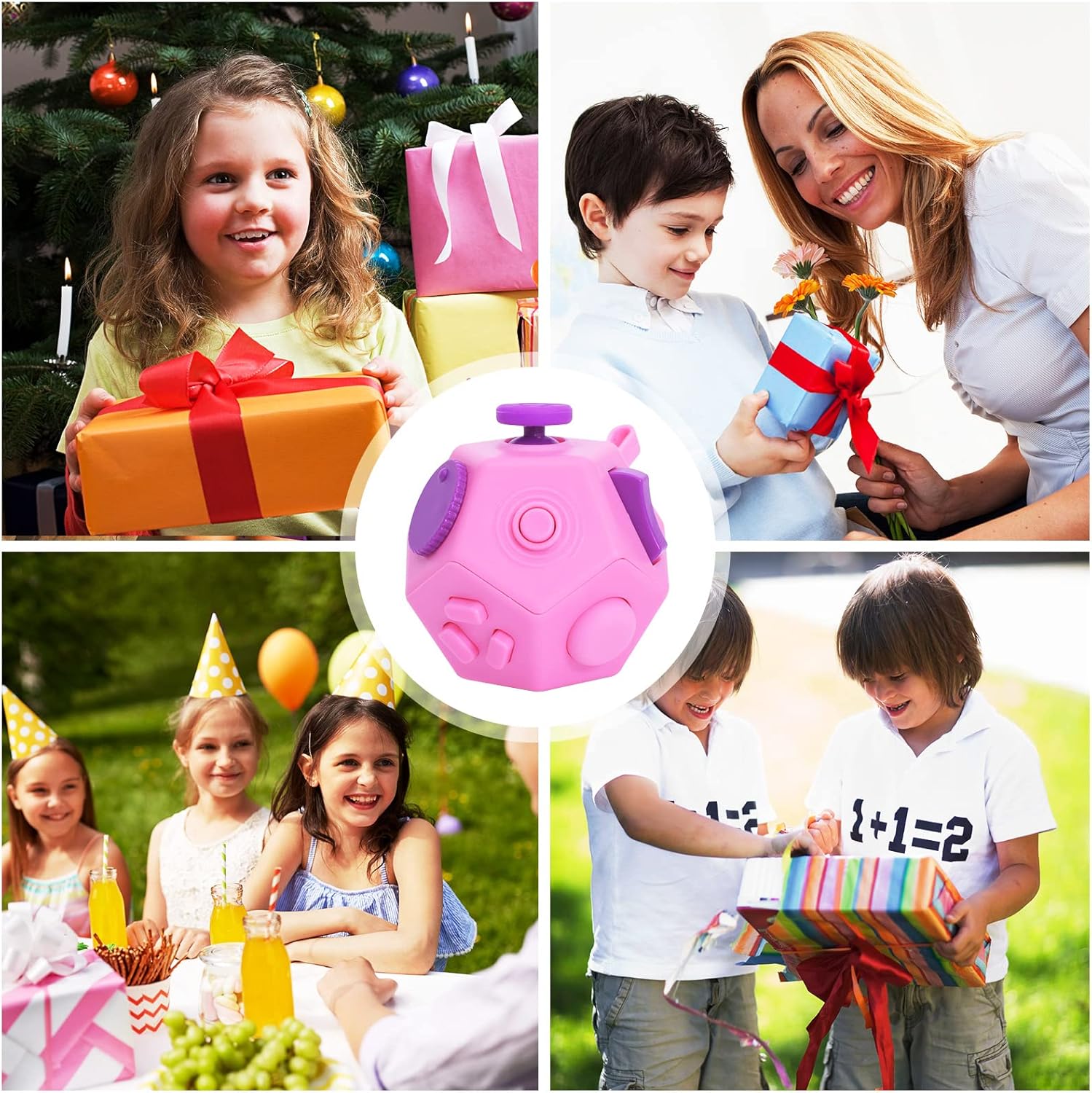 Small Fidget Toys,Mini Finger Cube,12 Sided Cube Toys Relief Stress and Anxiety Depression Anti for