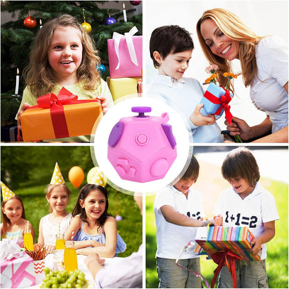 Small Fidget Toys,Mini Finger Cube,12 Sided Cube Toys Relief Stress and Anxiety Depression Anti for