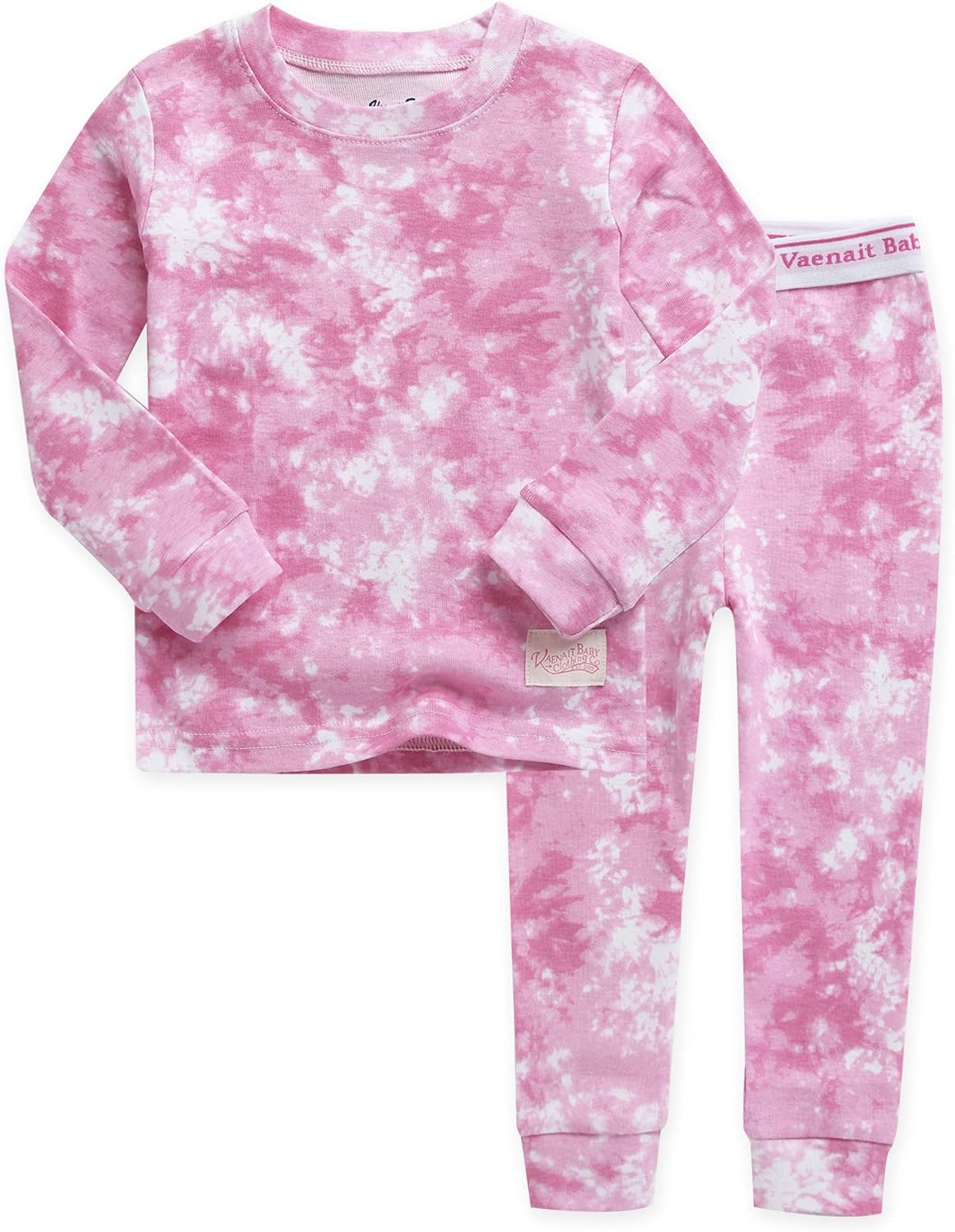 VAENAIT BABY 12M-12Y Toddler Kids Boys Girls 100% Cotton Marbling Tiedye Sung Fit Sleepwear Pajamas