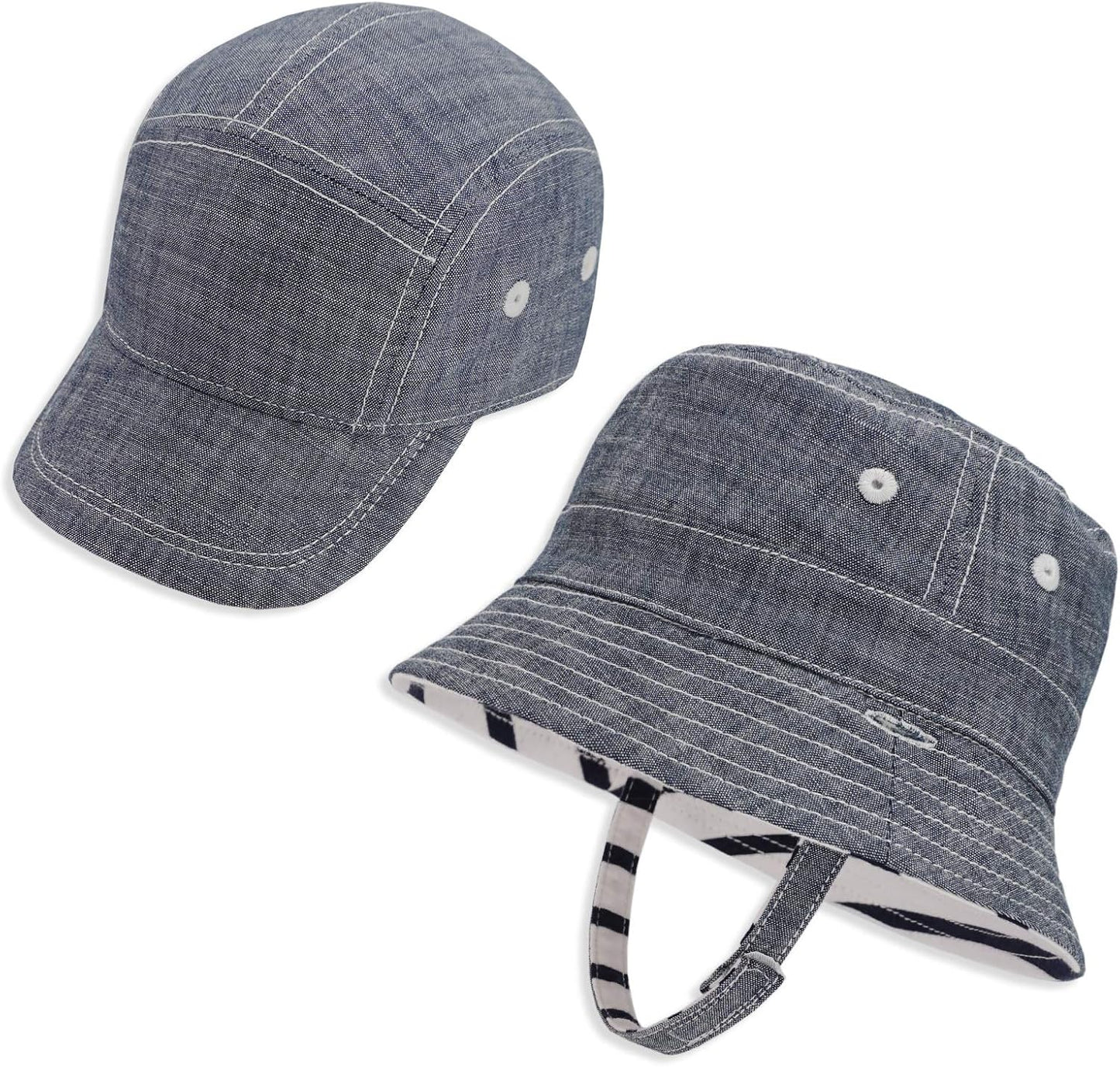 Keepersheep Baby Baseball Cap Infant Sun Hat, Cotton Knit with Soft Brim, Adjustable Soft Newborn