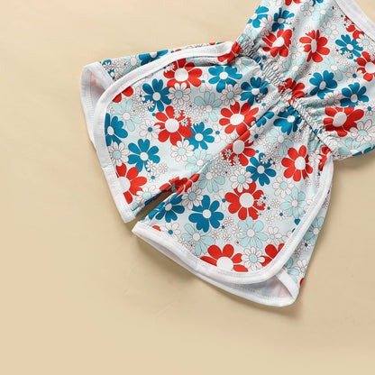 WZTYYDS Toddler Baby Girl Summer Clothes Floral Romper Tie-Up Strap Halter Jumpsuit Infant Summer