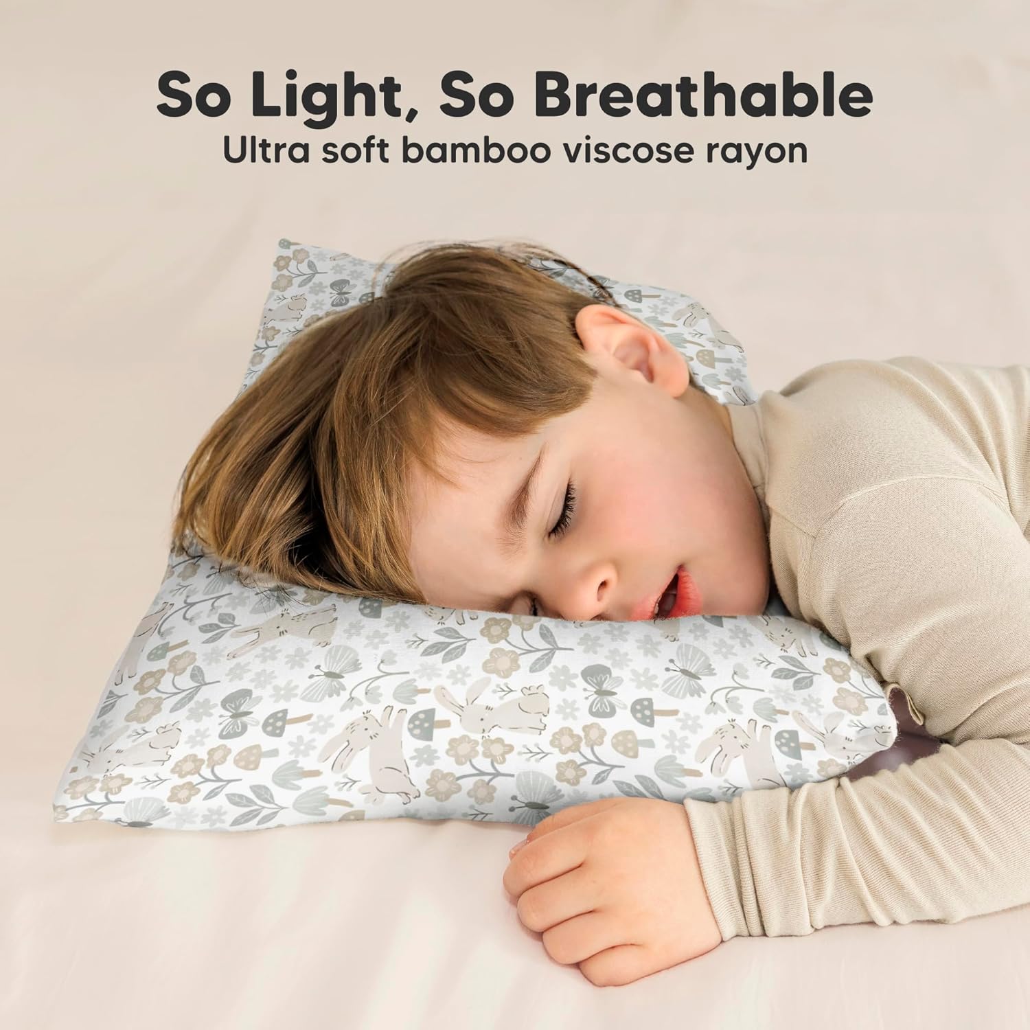 Toddler Pillow with Pillowcase - 13x18 My Little Cuddly Pillow, Viscose Derived From Bamboo Nursery