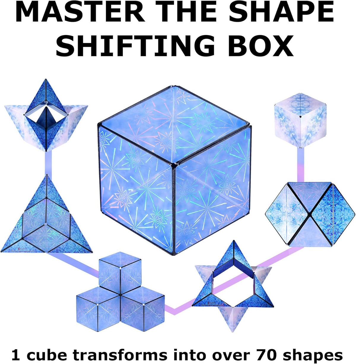 SHASHIBO Shape Shifting Box - Award-Winning, Patented Fidget Cube w/ 36 Rare Earth Magnets