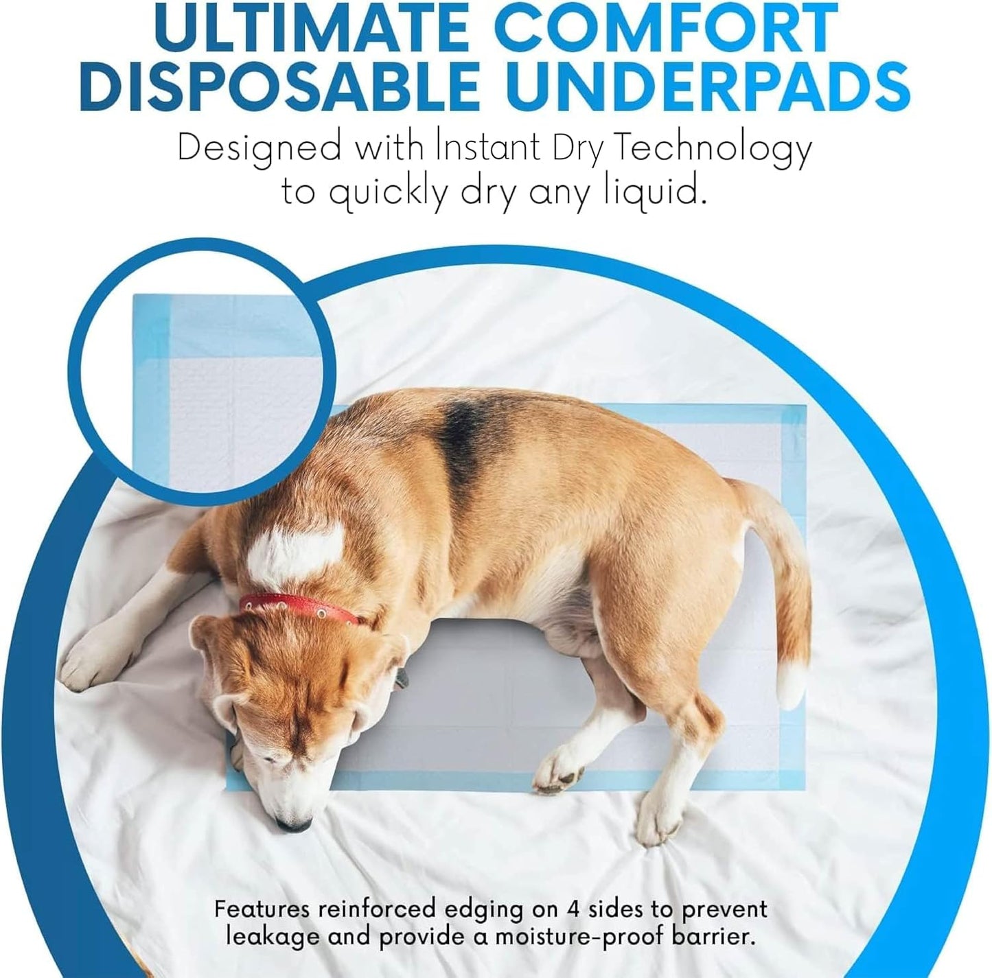 Healqu Disposable Underpads - Incontinence Bed Chux Pads for Adults, Kids, Elderly, and Pets