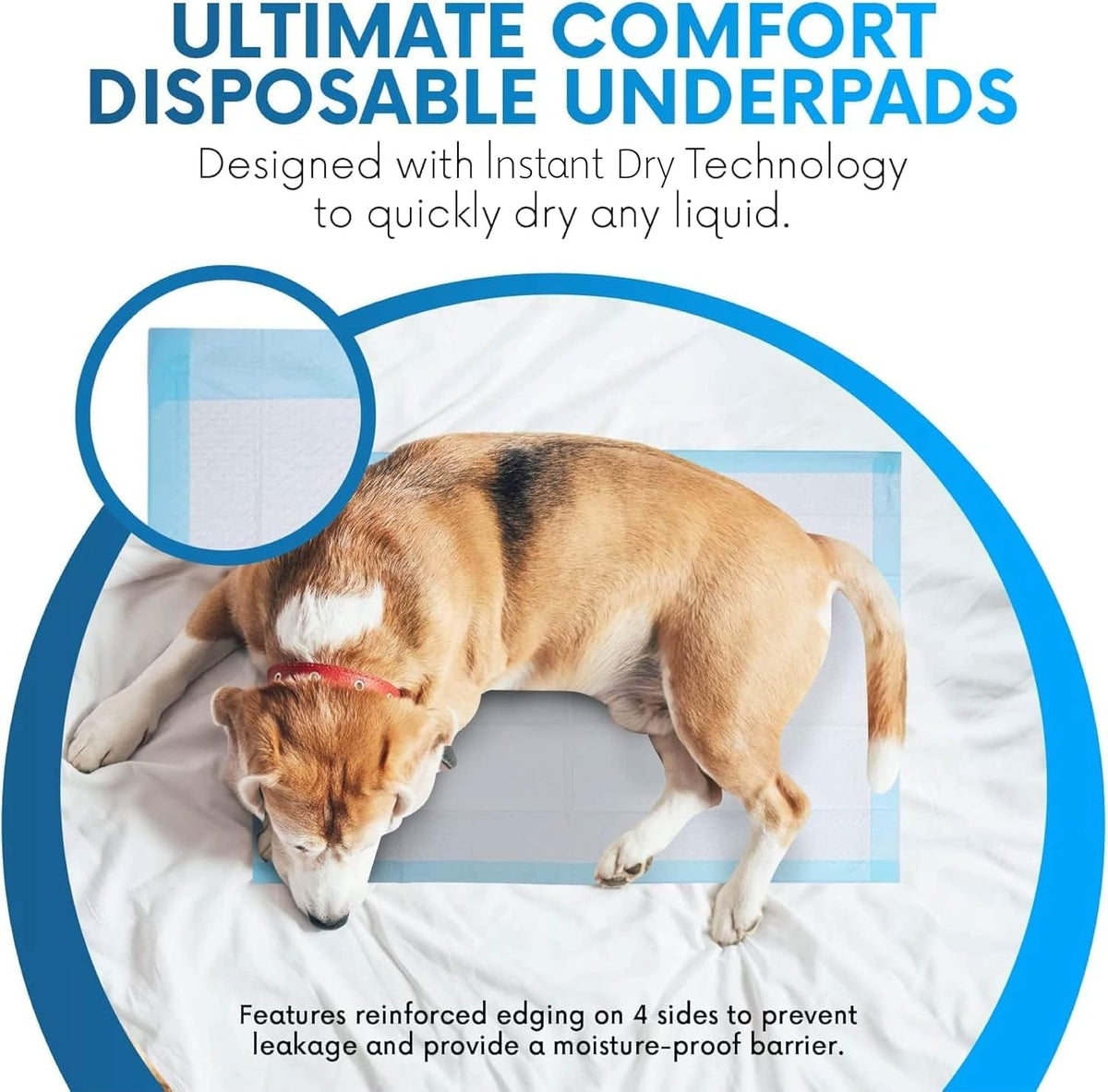 Healqu Disposable Underpads - Incontinence Bed Chux Pads for Adults, Kids, Elderly, and Pets