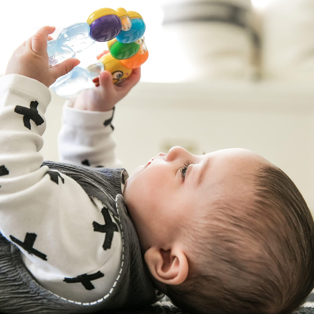 Baby Einstein Teether-Pillar Rattle and Chill Teething Toy, Ages 3 Months +